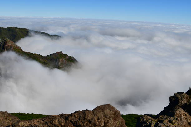 istock Above the clouds on Madeira with mountainous ranges clothed in cloud 1129386031