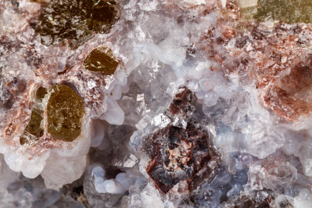 istock Macro mineral stoneGolden Apatite on a white background 1129389558