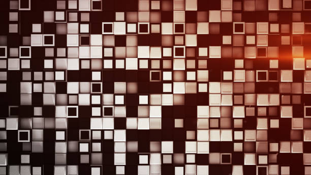 istock Wall of white and black 3D boxes abstract background 1129391910