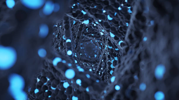 istock Portal of black and blue spheres 3D rendering 1129391922