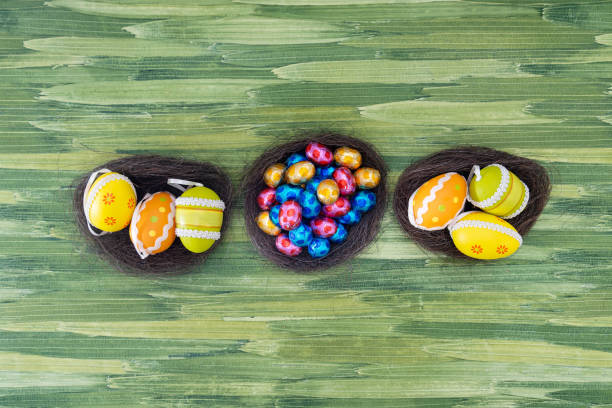 Easter eggs - close-up of colorful easter eggs for your easter design