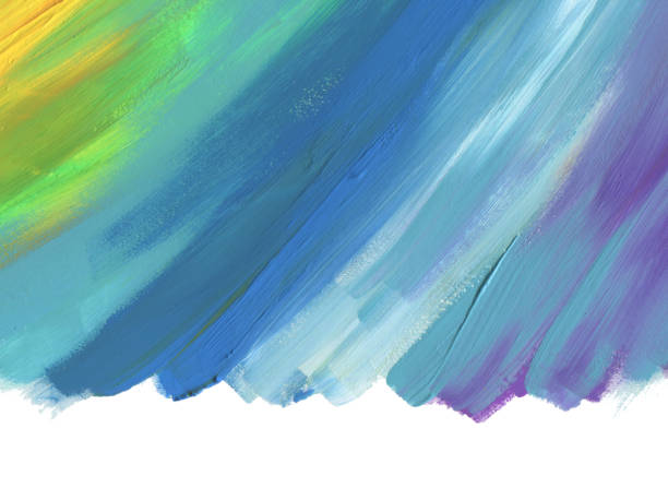 istock Abstract color acrylic painted background. Isolated on white. 1129395278