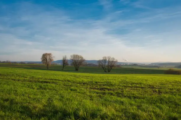 Meadow and autumn landscape in Upper Franconia