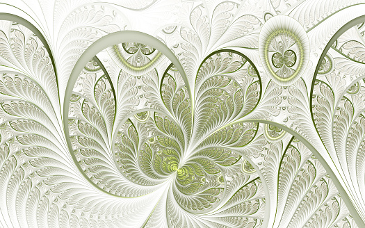 Beautiful abstract fractal artwork with details. Floral illustration for art projects