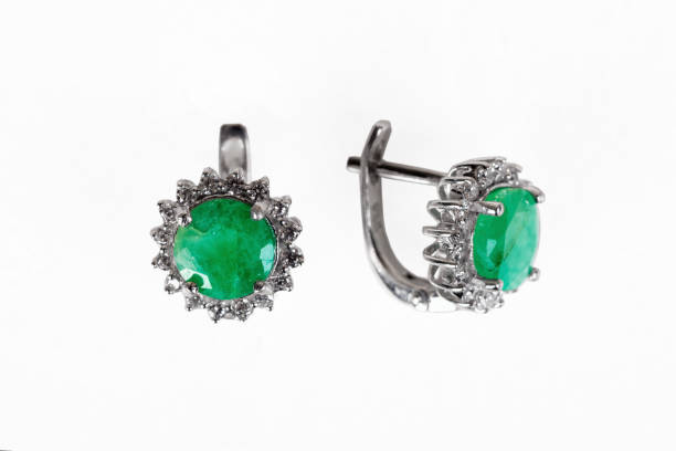 istock Pair of sapphire earrings 1129398561