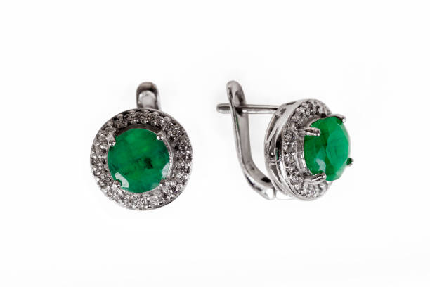 istock Pair of sapphire earrings 1129398855