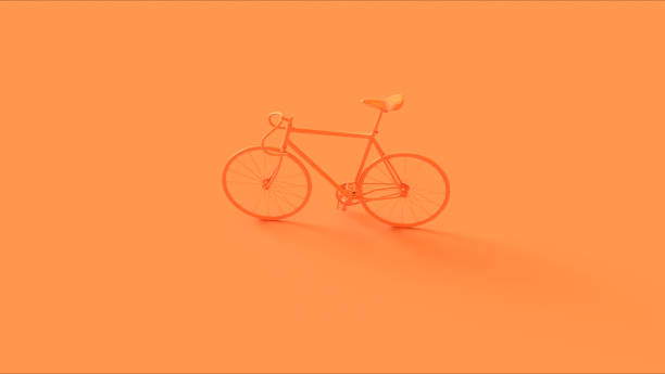 istock Orange Fixed Gear Racing Bike 1129401716