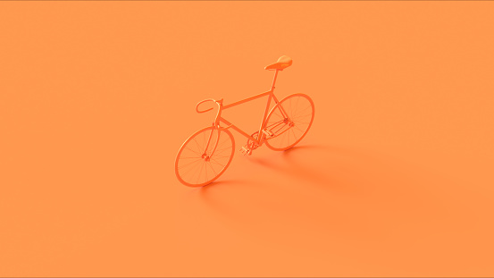 Orange Fixed Gear Racing Bike