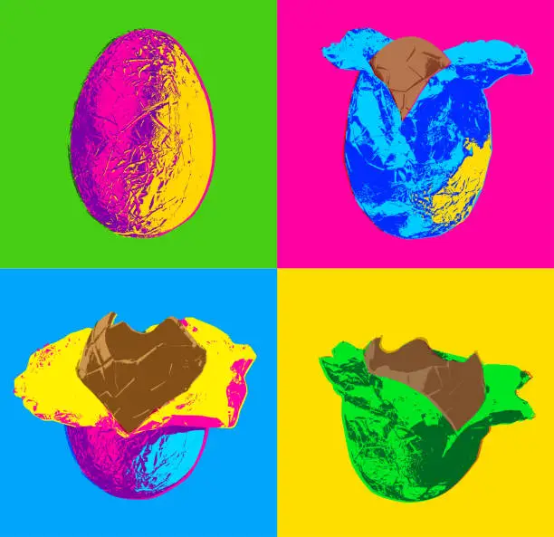 Vector illustration of Chocolate Easter Eggs