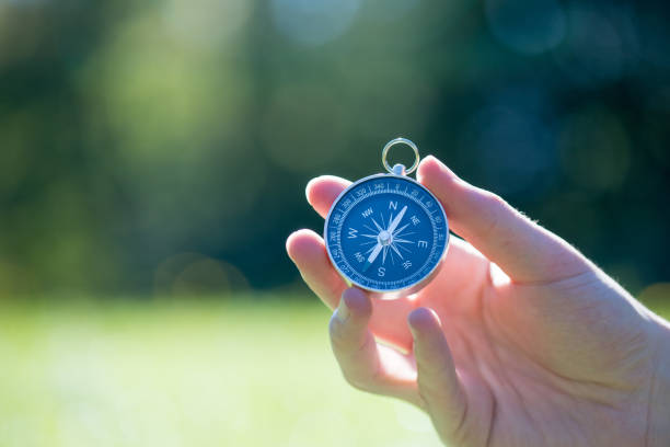 istock Compass in the hand, outdoor adventure 1129405500