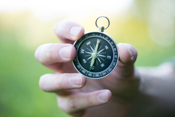 istock Compass in the hand, outdoor adventure 1129405522