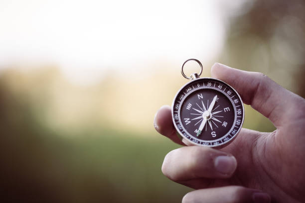 istock Compass in the hand, outdoor adventure 1129405545
