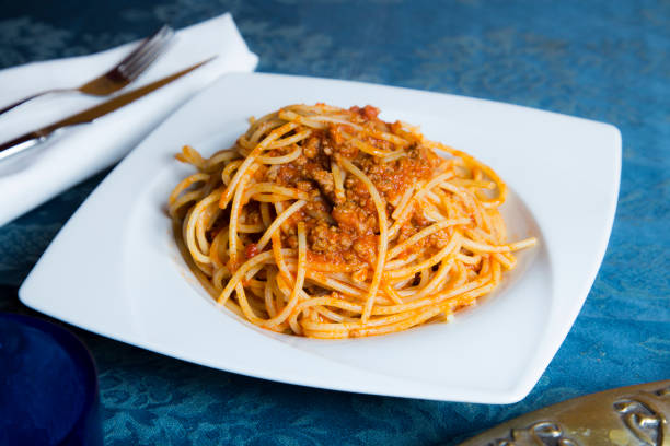 Bolognese Italian Pasta Varied Italian Pasta comida italiana stock pictures, royalty-free photos & images