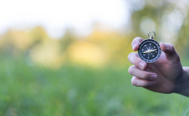 istock Compass in the hand, outdoor adventure 1129405558