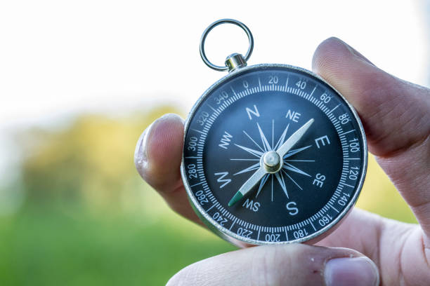istock Compass in the hand, outdoor adventure 1129405573