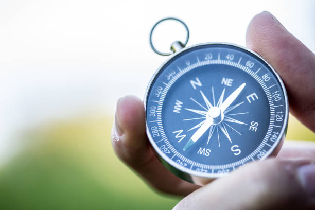 istock Compass in the hand, outdoor adventure 1129405577