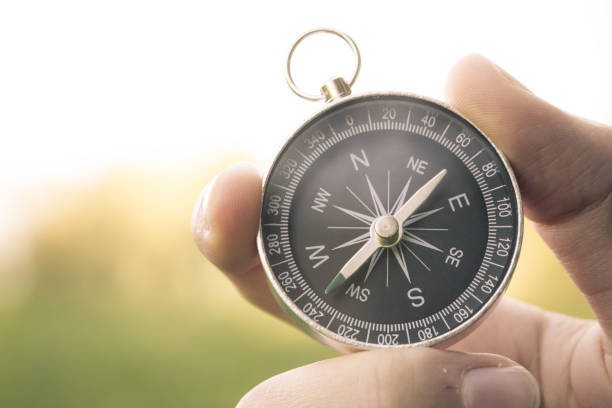 istock Compass in the hand, outdoor adventure 1129405590