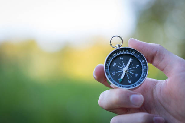 istock Compass in the hand, outdoor adventure 1129407629