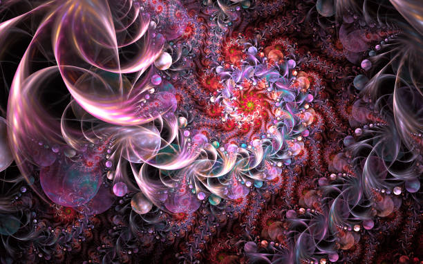 istock Fairy Infinite Abstract floral pattern. Bright colors and sparkling texture. 1129411806