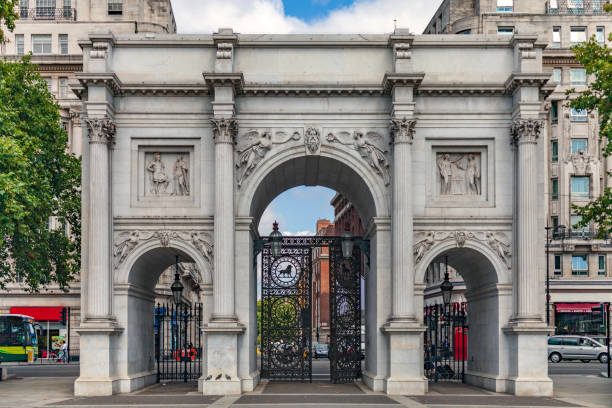 Marble Arch on the N.E. Corner of Hyde Park stock photo