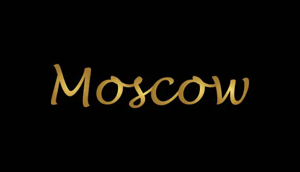 Vector illustration of Decorative Moscow Text