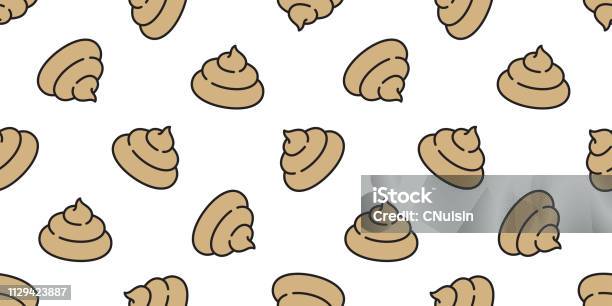 Poo Seamless Pattern Vector Toilet Scarf Isolated Dog Puppy Repeat Wallpaper Tile Background Icon Cartoon Illustration Stock Illustration - Download Image Now