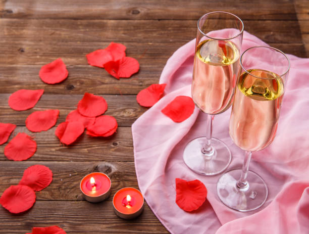 istock Photo of dinner with candles 1129424371