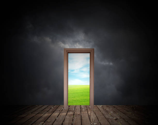 istock Door Opening To Meadow 1129441261