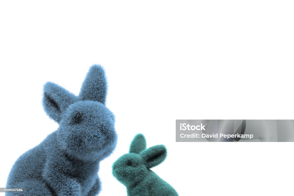 De conejito de Pascua Bleu/verde hierba - Foto de stock de Conejo - Animal libre de derechos