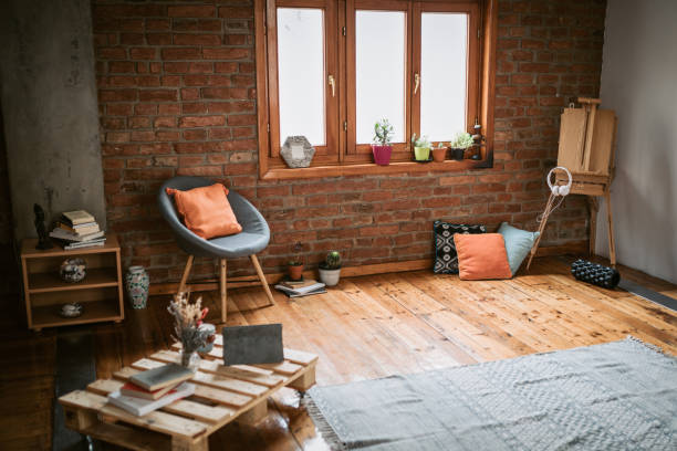 Picture of a cozy old fashion decorated living room