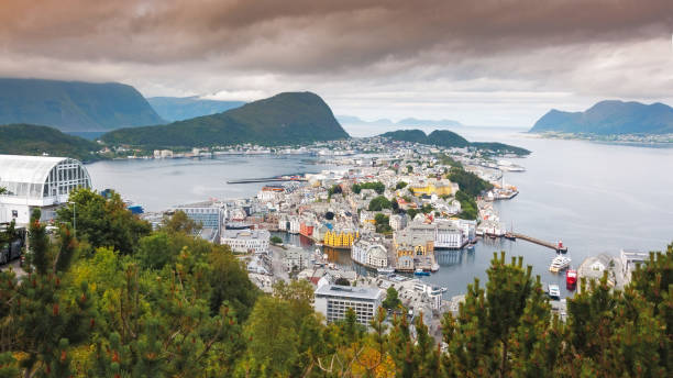 istock Panorama of Alesund from viewpoint. Norway 1129449934
