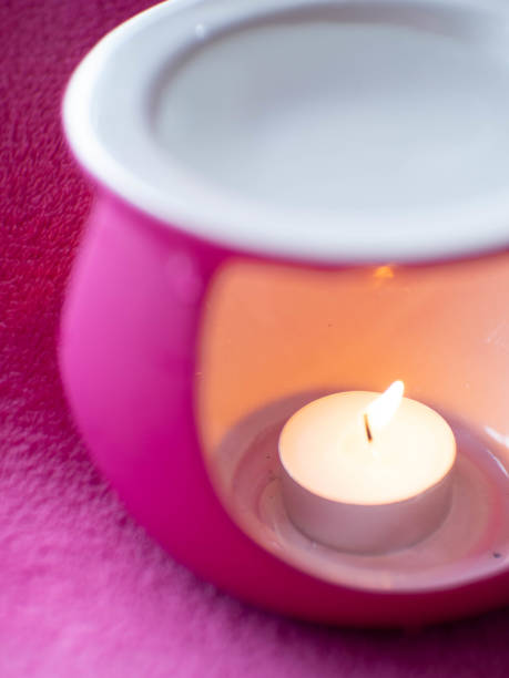 istock Aromatherapy pink color oil burners, selective focus 1129455199
