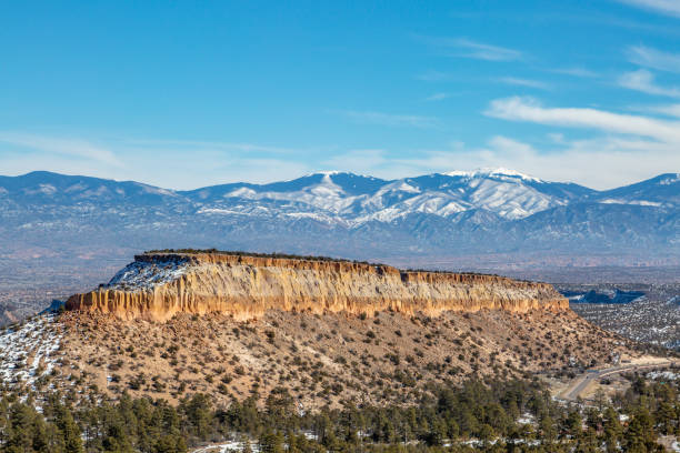 New Mexico Mountain Landscape A mountain landscape near Los Alamos in New Mexico los alamos new mexico stock pictures, royalty-free photos & images