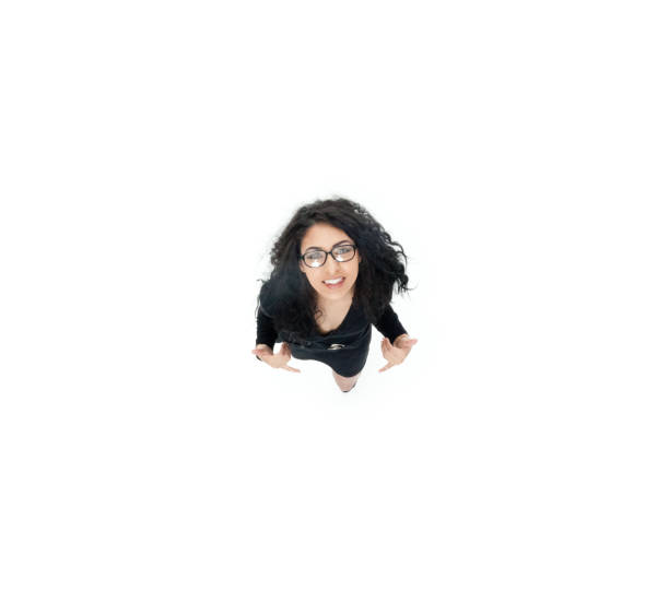 istock Businesswoman looking up 1129458296