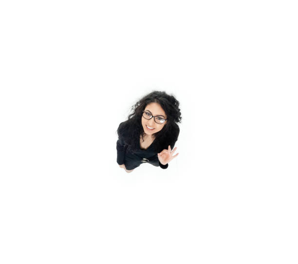 istock Businesswoman doing okay sign 1129458319