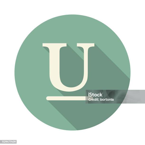 Underline Typography Icon Stock Illustration - Download Image Now - Icon Symbol, Underline, Alphabet