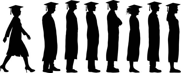 Students queue Clipart Vector PNG , SVG, EPS, PSD, AI