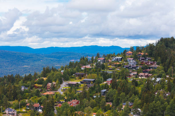 istock A settlement on a mountain slope in Holmenkollen, Oslo 1129485916