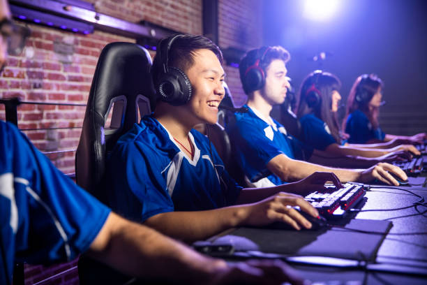 istock Esports Team Playing in a tournament 1129492748