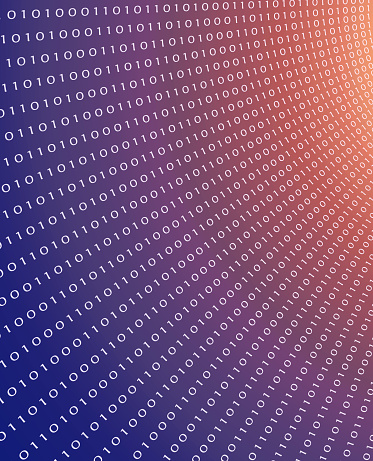 Digitally Encoded 0 1 Binary Space Dot Matrix Stock Illustration ...