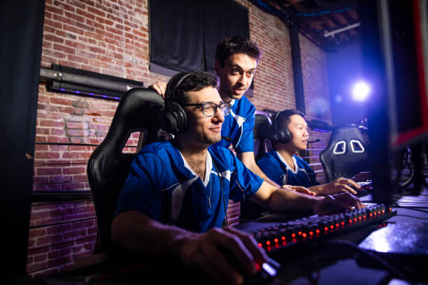 istock Esports Team with Coach 1129493842