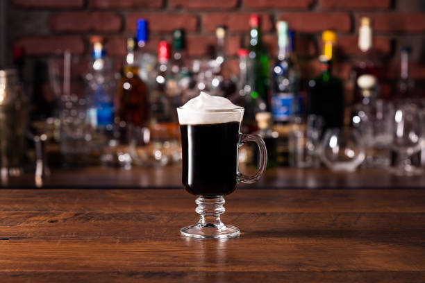 Warm Whiskey Irish Coffee Cocktail
