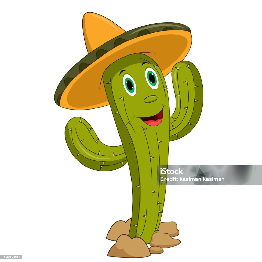 Ilustración de Personaje De Dibujos Animados Cactus Mexicano y más Vectores  Libres de Derechos de Afilado - Afilado, Aguja - Parte de planta, Alegre -  iStock