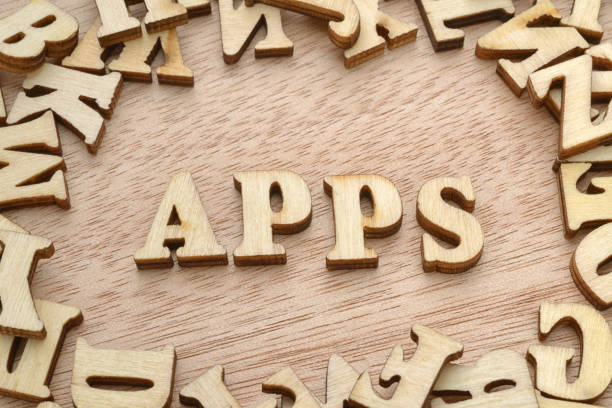 istock Apps word made with wooden letters 1129514545
