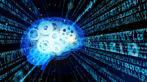 concetto di ia (intelligenza artificiale). - nerve cell brain engineering cell foto e immagini stock