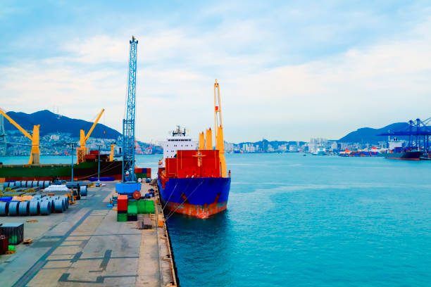 istock Cargo ship container cargo terminal of Port of Busan 1129515849