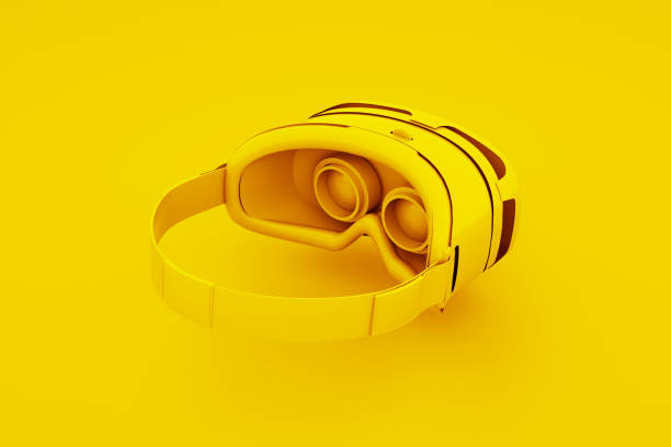 istock Yellow Virtual Reality Glasses. 3D Illustration 1129530918