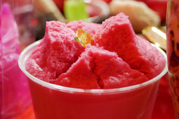 istock Steamed Vivid Pink Fa Gao - Translted Cupcake-Like Pastry 1129532018