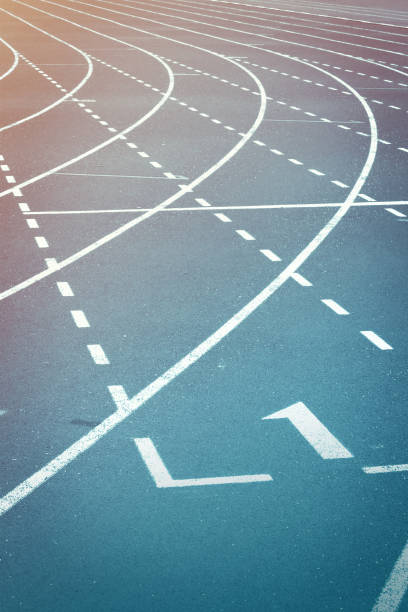 istock Starting Point of Running Track 1129536992