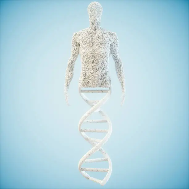 Photo of Abstract model  human of DNA molecule